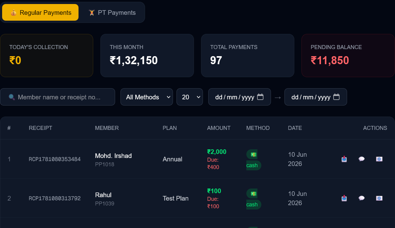 GymSetu Payments